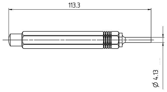 Bản vẽ tỷ lệ 66 0011 001 - Bayonet HEC - công cụ giải phóng cho các tiếp điểm điện; loạt 696